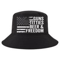 Guns Titties Beer & Freedom Funny Drinking USA Flag Cool Comfort Performance Bucket Hat