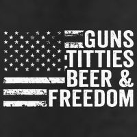 Guns Titties Beer & Freedom Funny Drinking USA Flag Cool Comfort Performance Bucket Hat