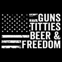 Guns Titties Beer & Freedom Funny Drinking USA Flag Impact Tech Backpack