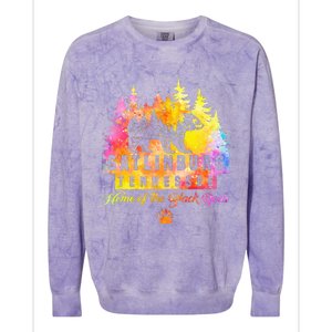 Gatlinburg Tennessee Bear Great Smoky Mountains Tie Dye Colorblast Crewneck Sweatshirt