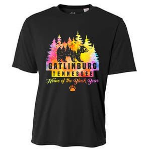 Gatlinburg Tennessee Bear Great Smoky Mountains Tie Dye Cooling Performance Crew T-Shirt