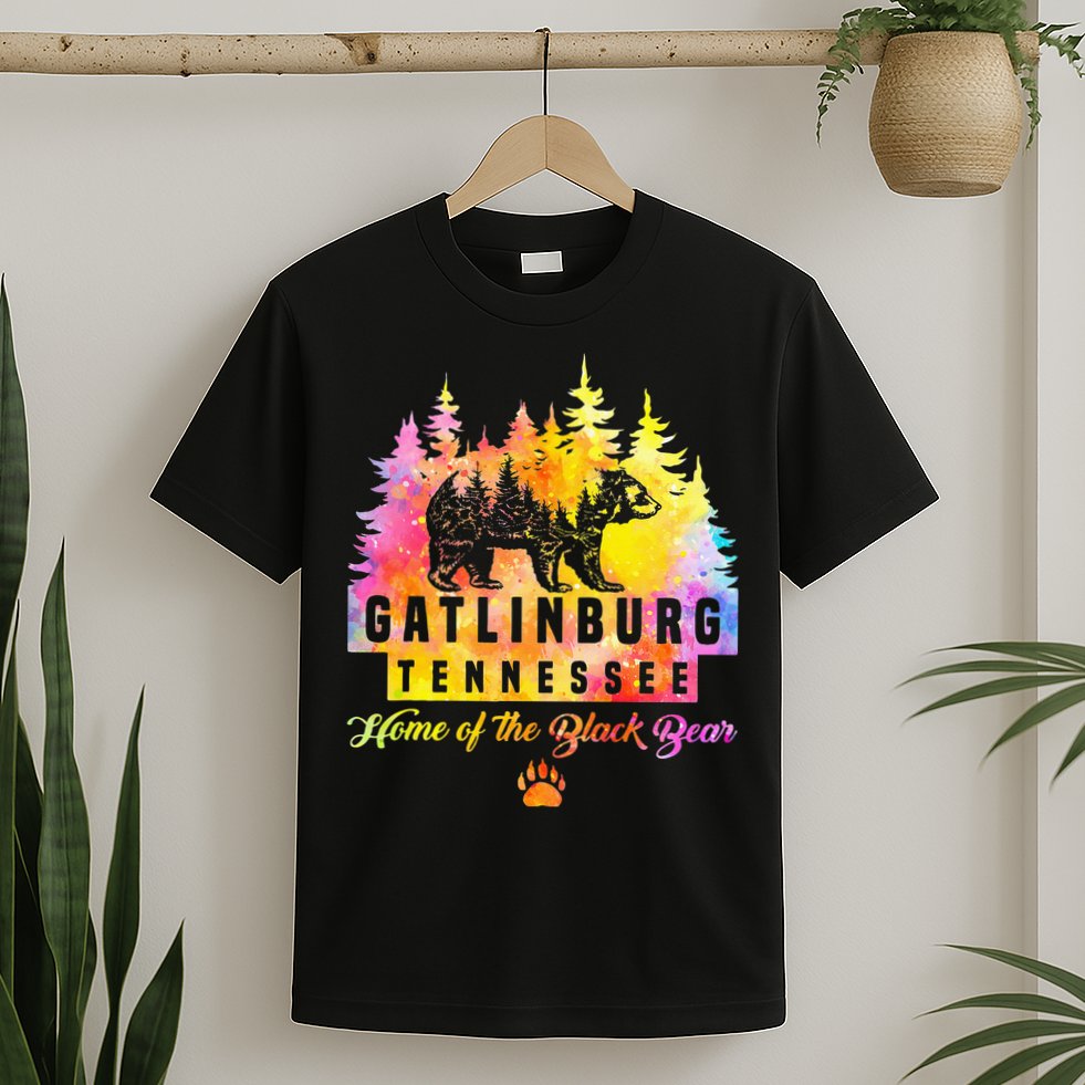 Gatlinburg Tennessee Bear Great Smoky Mountains Tie Dye T-Shirt