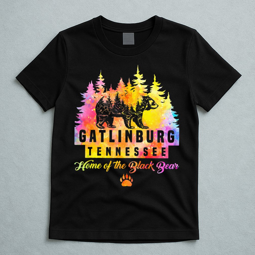 Gatlinburg Tennessee Bear Great Smoky Mountains Tie Dye T-Shirt