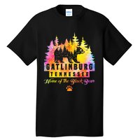 Gatlinburg Tennessee Bear Great Smoky Mountains Tie Dye Tall T-Shirt