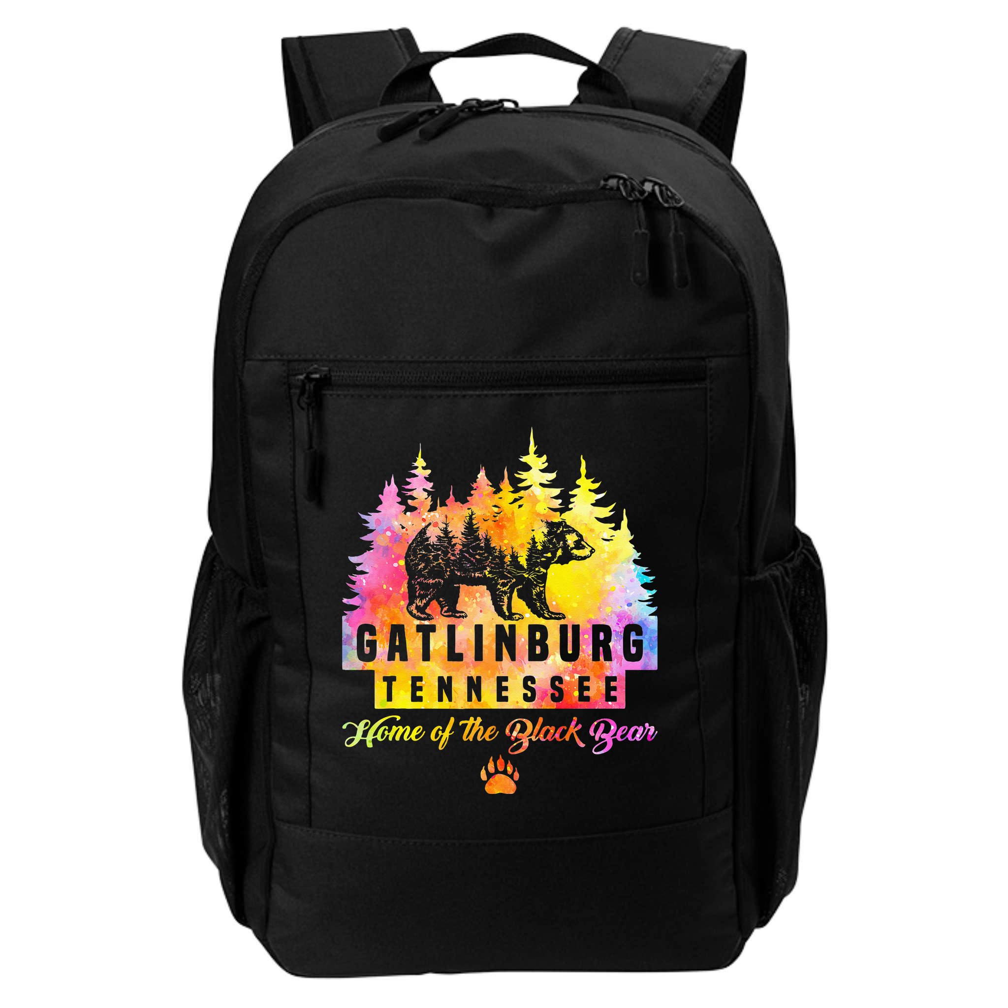 Gatlinburg Tennessee Bear Great Smoky Mountains Tie Dye Backpack