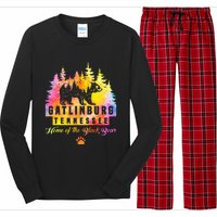 Gatlinburg Tennessee Bear Great Smoky Mountains Tie Dye Long Sleeve Pajama Set