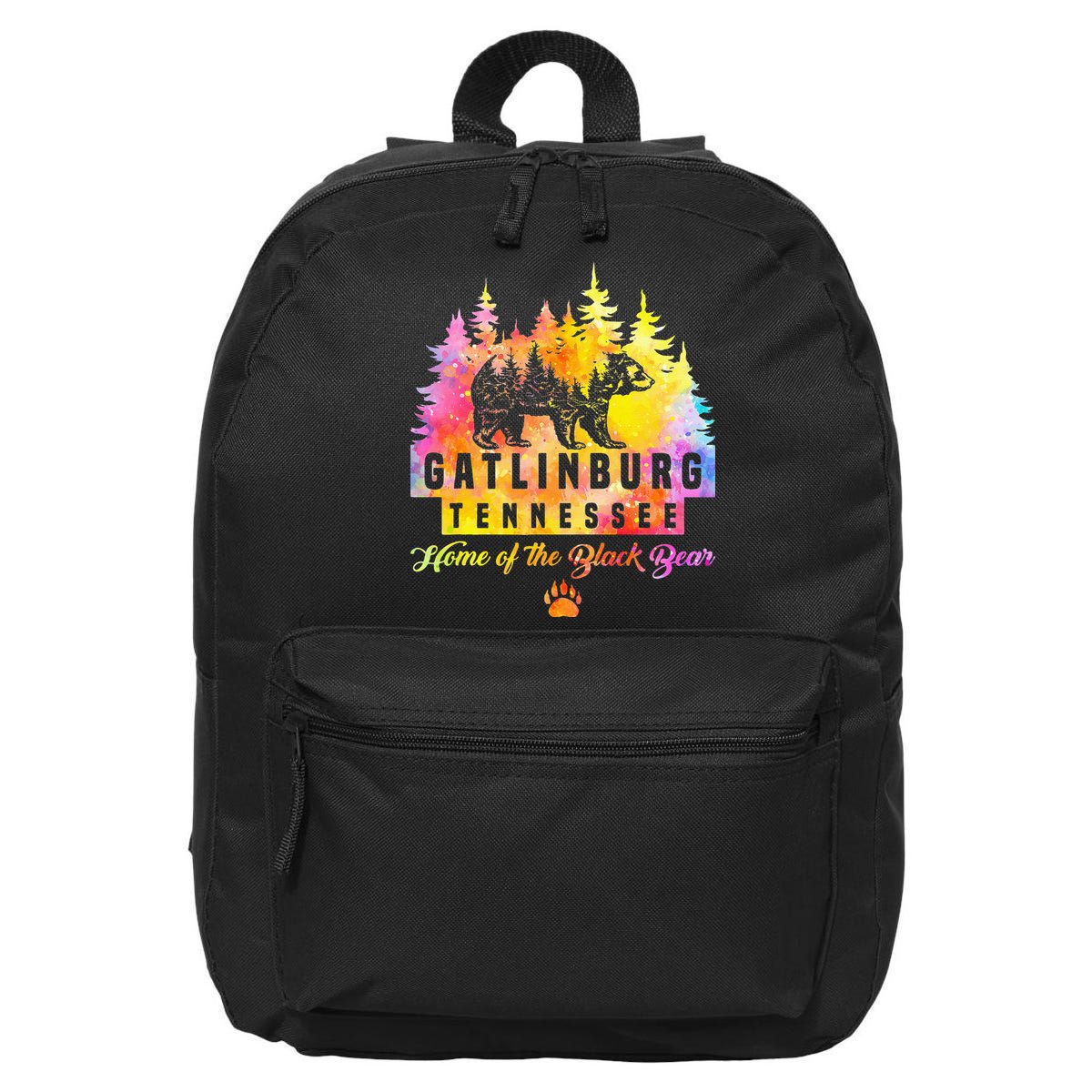 Gatlinburg Tennessee Bear Great Smoky Mountains Tie Dye 16 in Basic Backpack