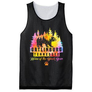 Gatlinburg Tennessee Bear Great Smoky Mountains Tie Dye Mesh Reversible Basketball Jersey Tank