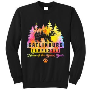 Gatlinburg Tennessee Bear Great Smoky Mountains Tie Dye Tall Sweatshirt