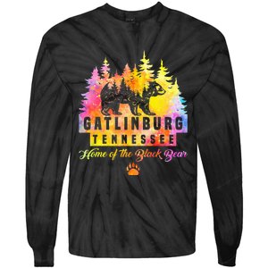 Gatlinburg Tennessee Bear Great Smoky Mountains Tie Dye Tie-Dye Long Sleeve Shirt