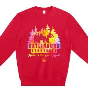 Gatlinburg Tennessee Bear Great Smoky Mountains Tie Dye Premium Crewneck Sweatshirt