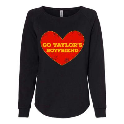 Go Taylor’S Boyfriend Red Heart Funny Here For Taylor Thing Womens California Wash Sweatshirt