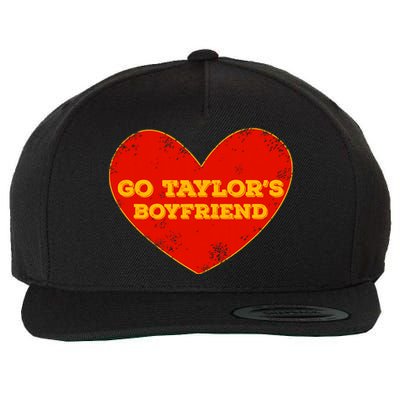 Go Taylor’S Boyfriend Red Heart Funny Here For Taylor Thing Wool Snapback Cap