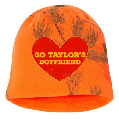 Go Taylor’S Boyfriend Red Heart Funny Here For Taylor Thing Kati - Camo Knit Beanie