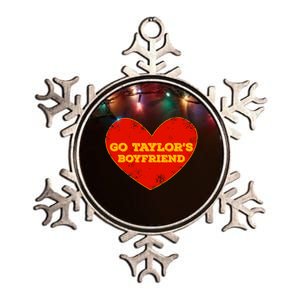 Go Taylor’S Boyfriend Red Heart Funny Here For Taylor Thing Metallic Star Ornament