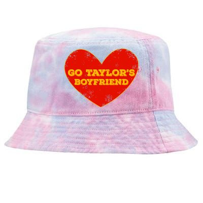 Go Taylor’S Boyfriend Red Heart Funny Here For Taylor Thing Tie-Dyed Bucket Hat