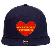 Go Taylor’S Boyfriend Red Heart Funny Here For Taylor Thing 7 Panel Mesh Trucker Snapback Hat