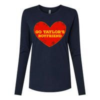 Go Taylor’S Boyfriend Red Heart Funny Here For Taylor Thing Womens Cotton Relaxed Long Sleeve T-Shirt