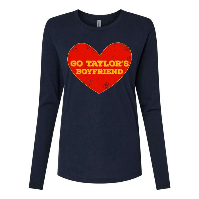 Go Taylor’S Boyfriend Red Heart Funny Here For Taylor Thing Womens Cotton Relaxed Long Sleeve T-Shirt