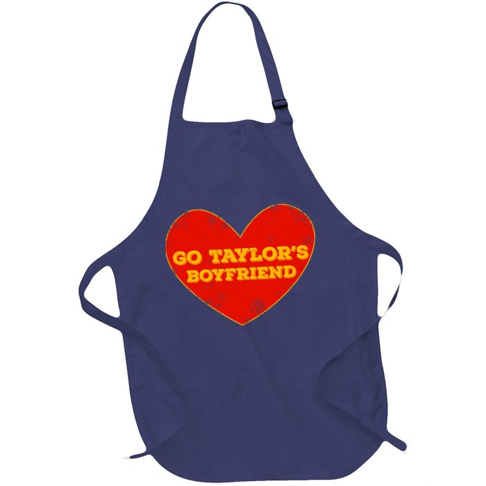 Go Taylor’S Boyfriend Red Heart Funny Here For Taylor Thing Full-Length Apron With Pockets