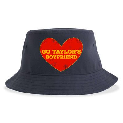 Go Taylor’S Boyfriend Red Heart Funny Here For Taylor Thing Sustainable Bucket Hat