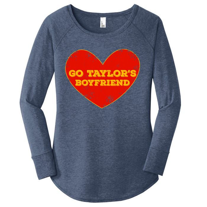 Go Taylor’S Boyfriend Red Heart Funny Here For Taylor Thing Women's Perfect Tri Tunic Long Sleeve Shirt