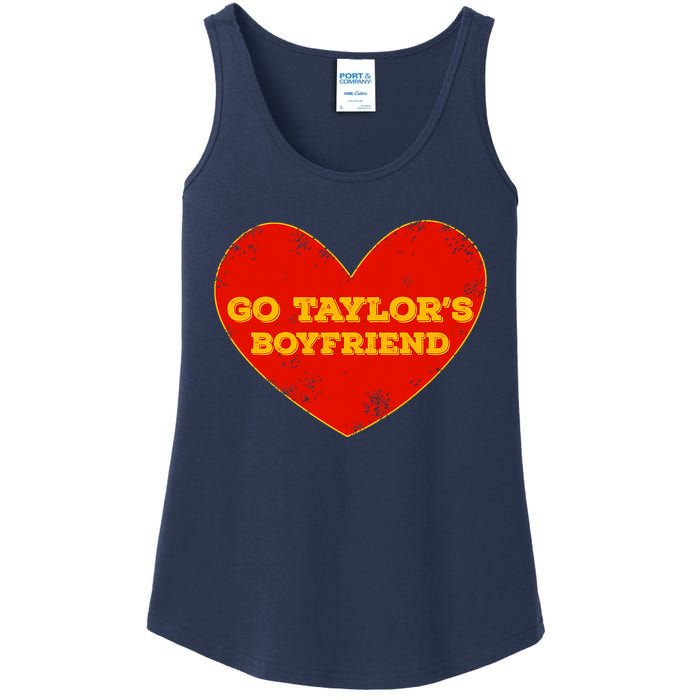 Go Taylor’S Boyfriend Red Heart Funny Here For Taylor Thing Ladies Essential Tank