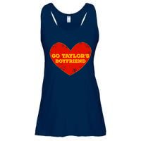 Go Taylor’S Boyfriend Red Heart Funny Here For Taylor Thing Ladies Essential Flowy Tank