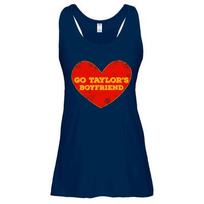 Go Taylor’S Boyfriend Red Heart Funny Here For Taylor Thing Ladies Essential Flowy Tank