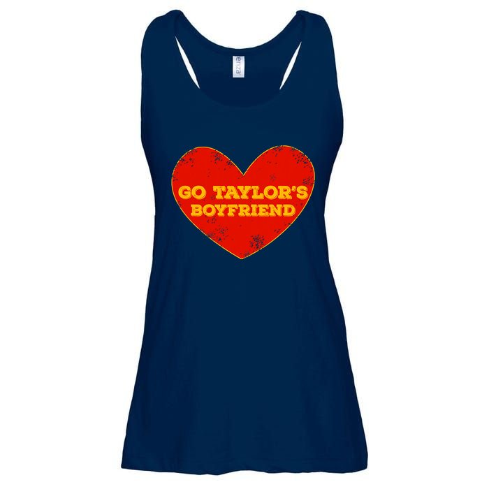 Go Taylor’S Boyfriend Red Heart Funny Here For Taylor Thing Ladies Essential Flowy Tank