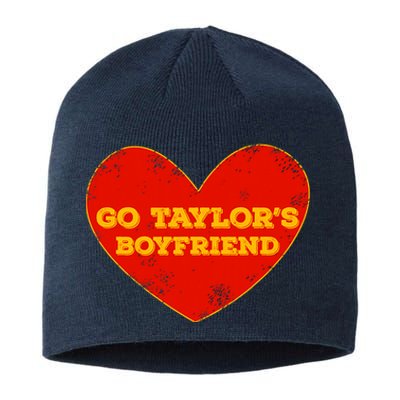 Go Taylor’S Boyfriend Red Heart Funny Here For Taylor Thing Sustainable Beanie