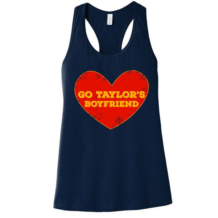 Go Taylor’S Boyfriend Red Heart Funny Here For Taylor Thing Women's Racerback Tank