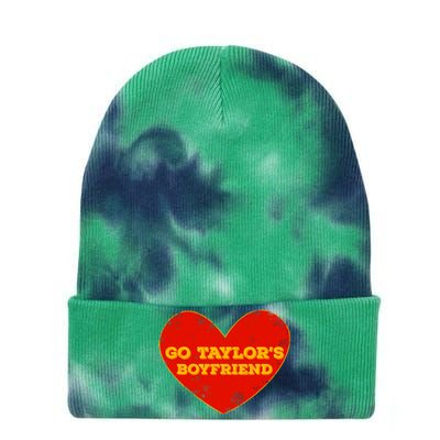 Go Taylor’S Boyfriend Red Heart Funny Here For Taylor Thing Tie Dye 12in Knit Beanie