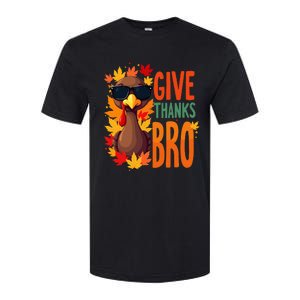 Give Thanks Bro Cute Turkey Thankful Thanksgiving Softstyle CVC T-Shirt