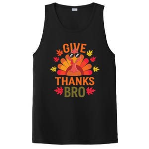 Give Thank Bro Thanksgiving Funny Turkey Thankful Day Fun PosiCharge Competitor Tank