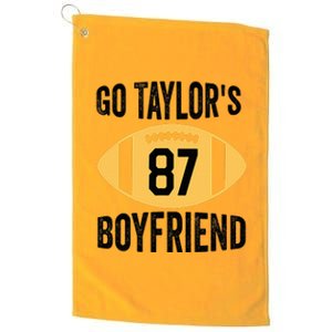 Go T.aylors Boyfriend Football Funny Go T.aylor's Platinum Collection Golf Towel