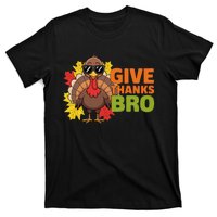 Give Thanks Bro Cute Turkey Thankful Thanksgiving T-Shirt