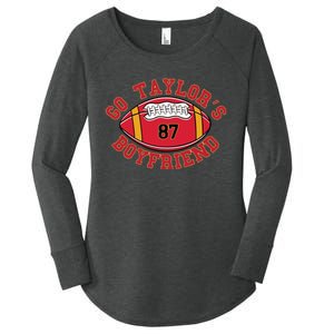 Go Taylors Boyfriend Sweatshirt Kansas City Women's Perfect Tri Tunic Long Sleeve Shirt