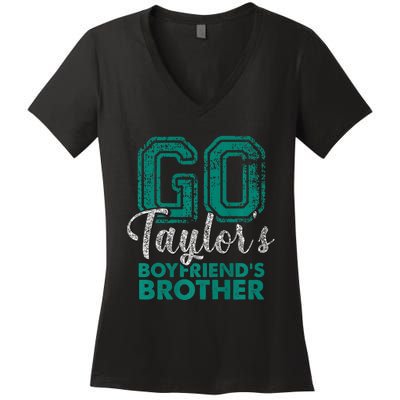 Go TaylorS BoyfriendS Brother Funny Cute Women's V-Neck T-Shirt