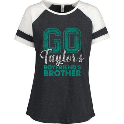 Go TaylorS BoyfriendS Brother Funny Cute Enza Ladies Jersey Colorblock Tee