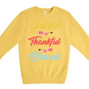 Grateful Thankful Blessed Premium Crewneck Sweatshirt