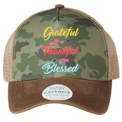 Grateful Thankful Blessed Legacy Tie Dye Trucker Hat
