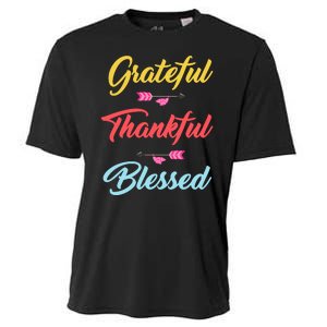 Grateful Thankful Blessed Cooling Performance Crew T-Shirt