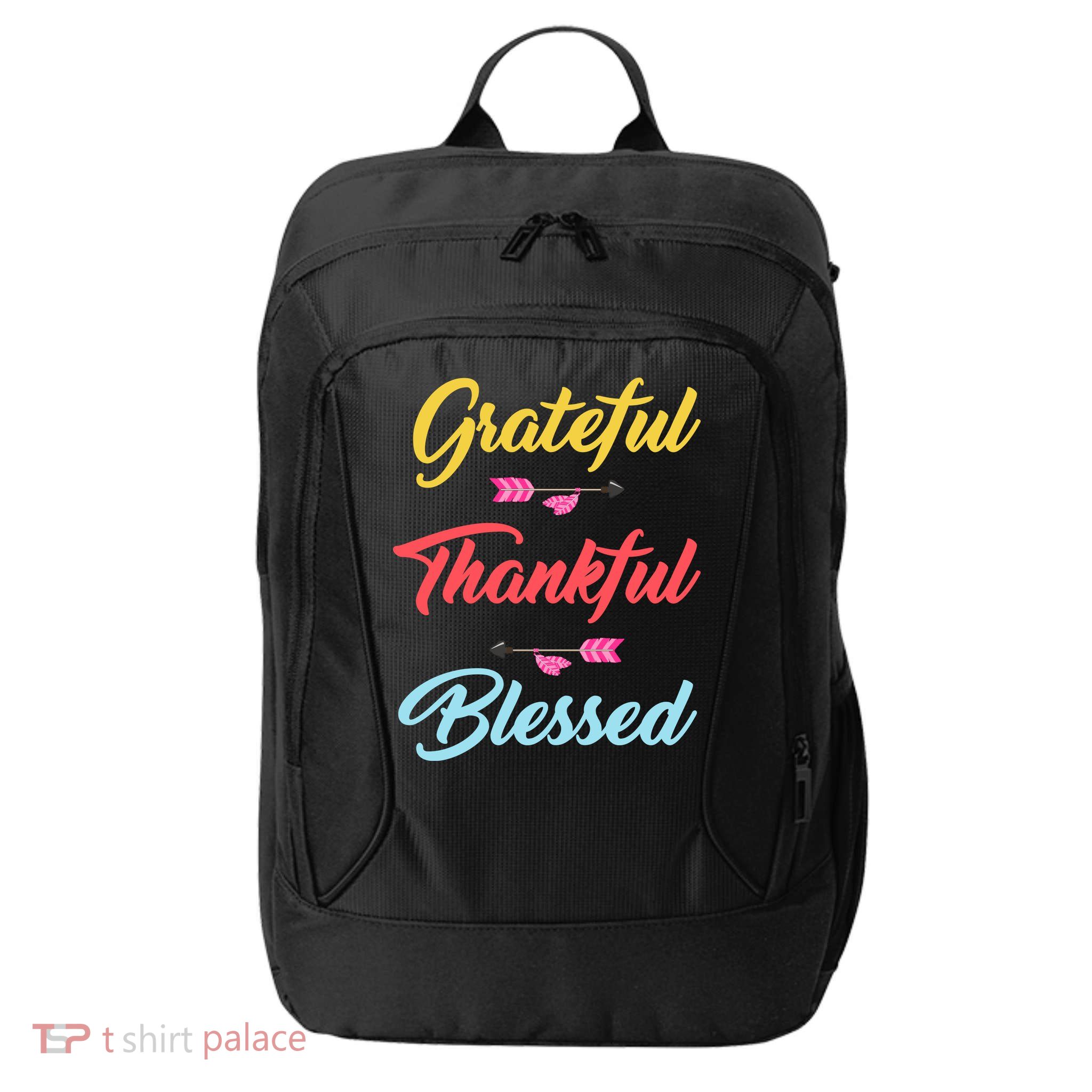 Grateful Thankful Blessed City Backpack