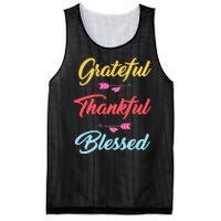 Grateful Thankful Blessed Mesh Reversible Basketball Jersey Tank