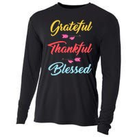 Grateful Thankful Blessed Cooling Performance Long Sleeve Crew