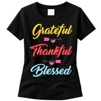 Grateful Thankful Blessed Womens T-Shirt