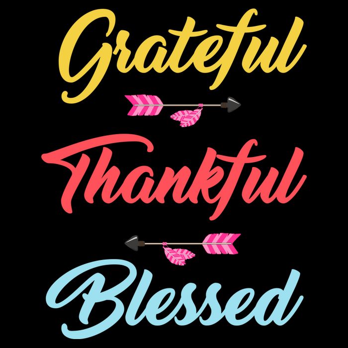 Grateful Thankful Blessed Kids T-Shirt