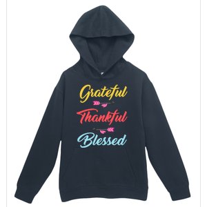 Grateful Thankful Blessed Urban Pullover Hoodie