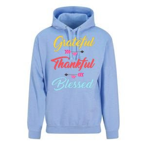 Grateful Thankful Blessed Unisex Surf Hoodie